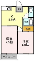 サンシャイン雄町Ａ棟の物件間取画像